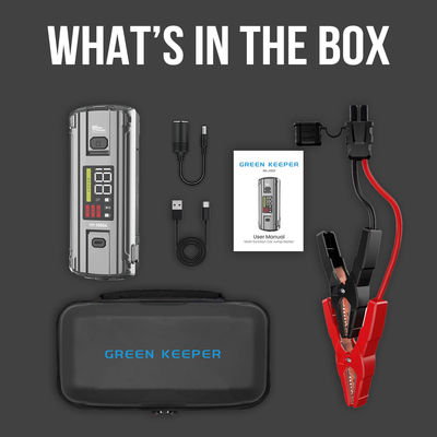 Multifunción 4 en 1 emergencia PD 65W 3000A Pico de corriente de la batería Booster Power Bank Jump Starter