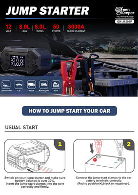 Alimentación con 16000-24000mAh El inflador de coche perfecto y refuerzo de batería