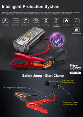 Batería de emergencia para automóviles J1203 Pico 3000A 20000mAh Boost Jump Starter para vehículos de 8.0L