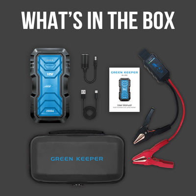 UltraSafe 12V 24V 2000A Fit Jump Starter Power Bank con alta capacidad 16000mAh/59.2Wh