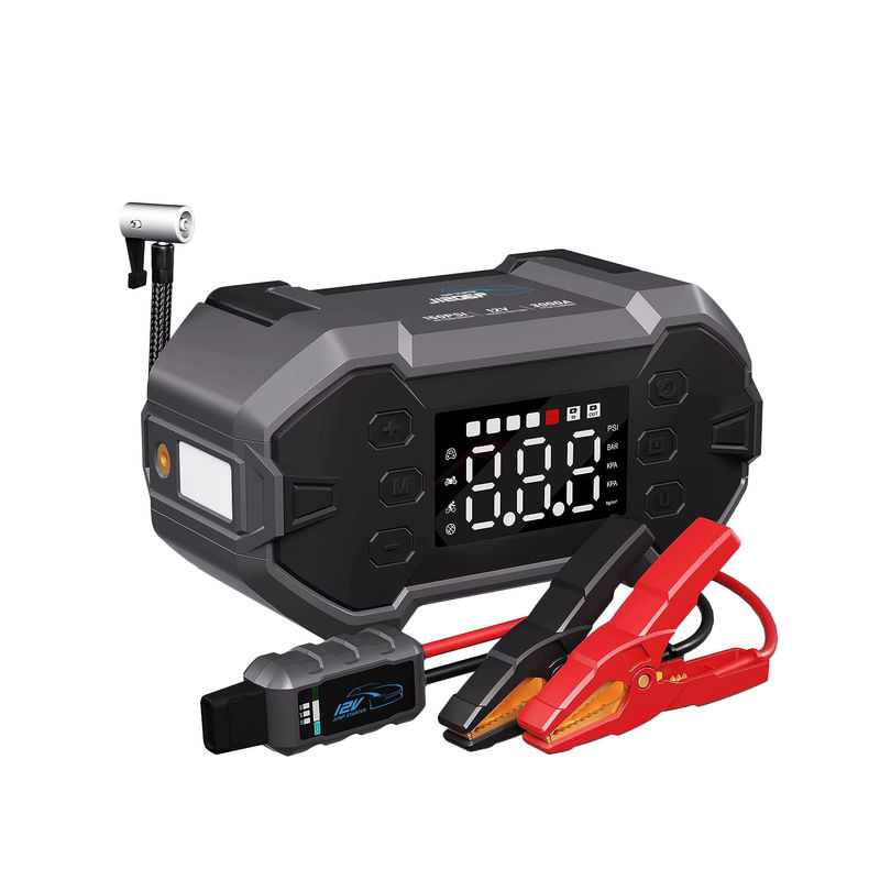 3000A Corriente de pico 4 en 1 arrancador portátil de salto 10000-24000mah Banco de energía Inflador de automóviles Batería de refuerzo